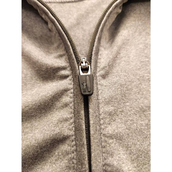 Johnnie-o Men's Large 1/4 zip lightweight Gray polyester performance Logo - Picture 9 of 9